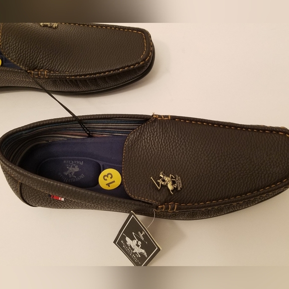NWT Beverly Hills Polo Club Men\'s Loafers Slip On Brown  Size 13 main image 5